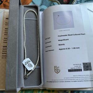 Cultured Pearl Necklace by - Elegant White